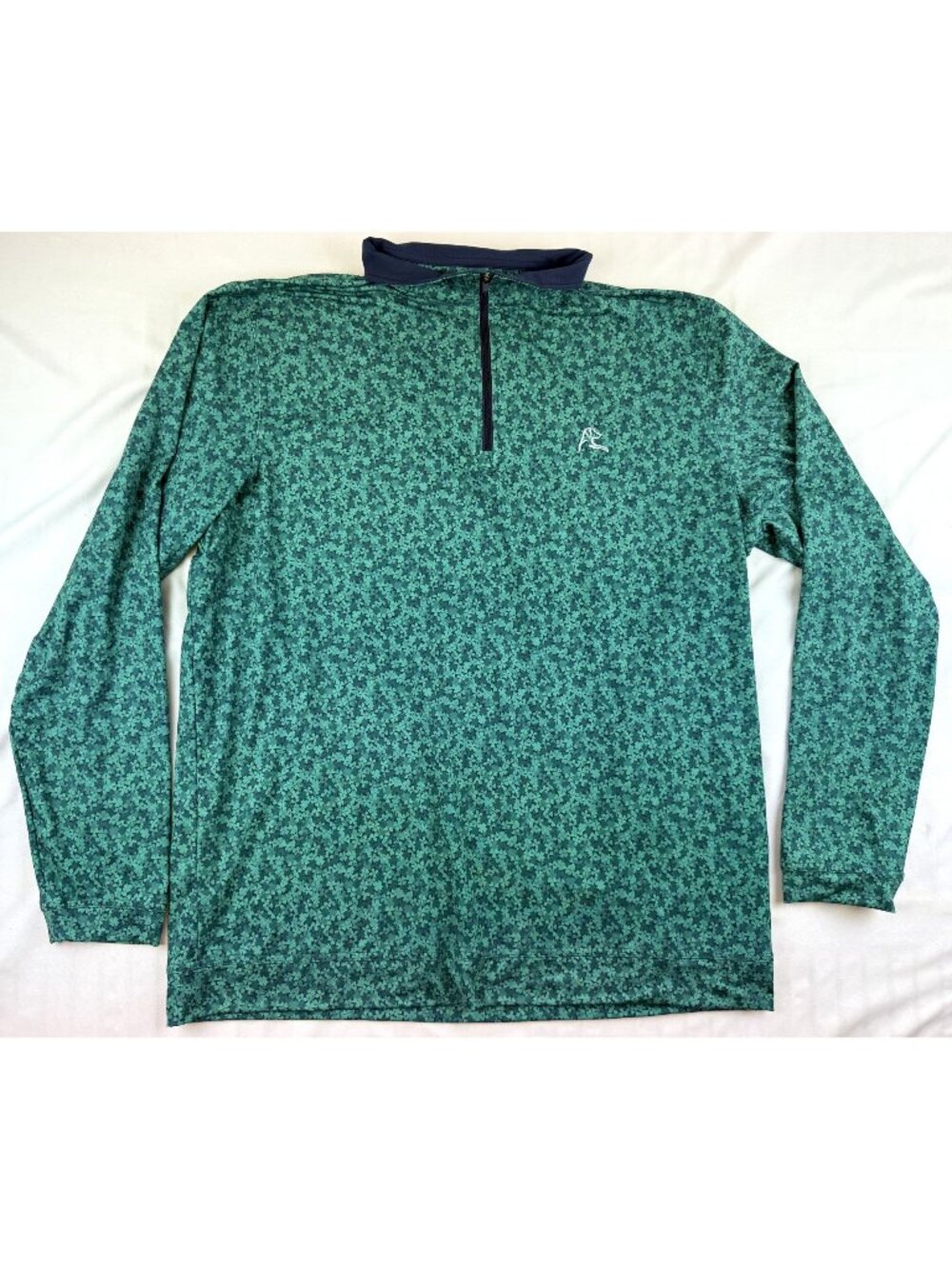 Rhoback Performance Q-Zip Pullover Shirt Sz XL Irish Camo Golf (Logo)